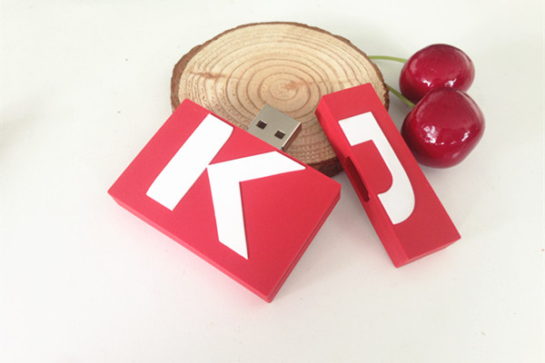 红色大写R字母U盘，标志定制礼品U盘